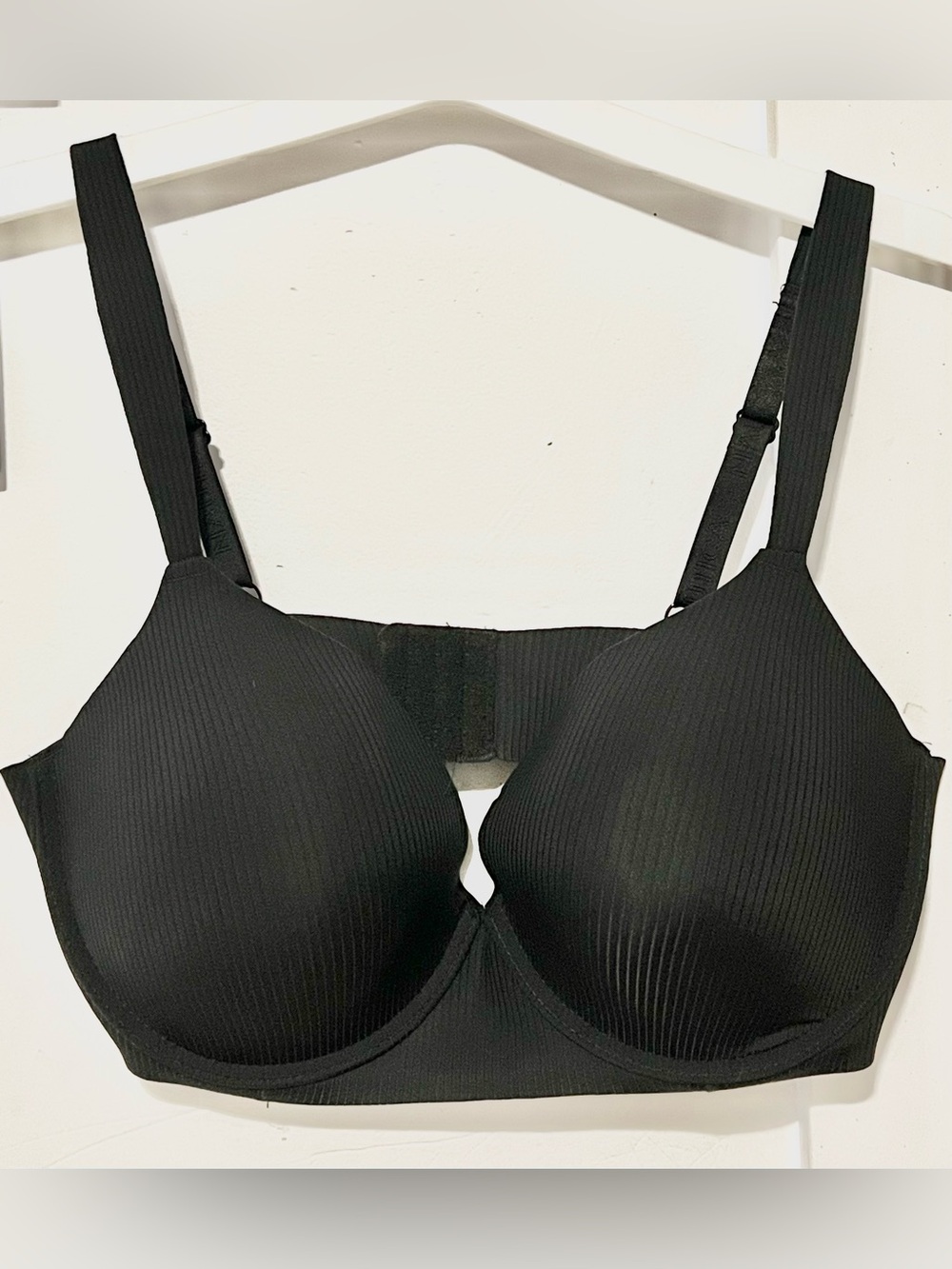 Nautica Black Seamless Ribbed T-Shirt Bra